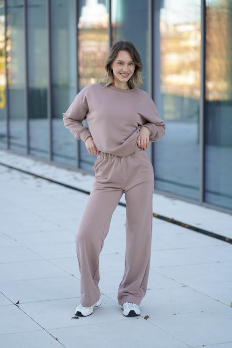 Spodnie dresowe z prostą nogawką – bawełna, polska produkcja | Marisol 2