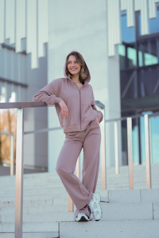 Bluza damska z kapturem na zamek – bawełna, polska produkcja | Marisol