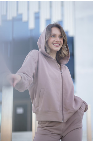 Bluza damska z kapturem na zamek – bawełna, polska produkcja | Marisol