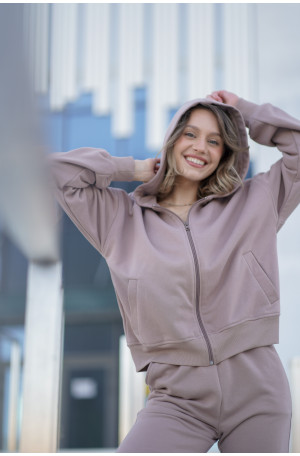 Bluza damska z kapturem na zamek – bawełna, polska produkcja | Marisol