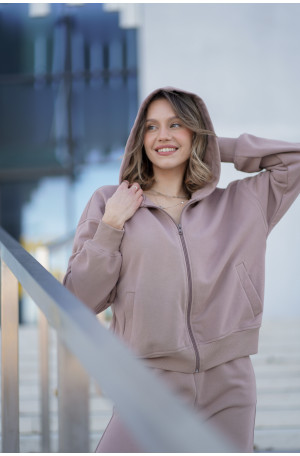 Bluza damska z kapturem na zamek – bawełna, polska produkcja | Marisol