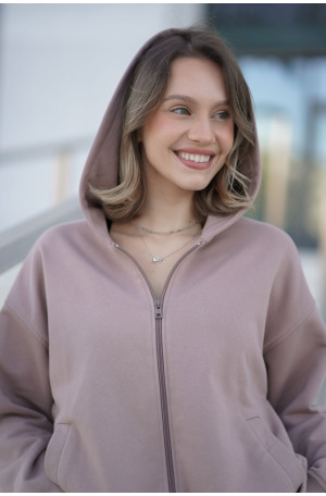 Bluza damska z kapturem na zamek – bawełna, polska produkcja | Marisol