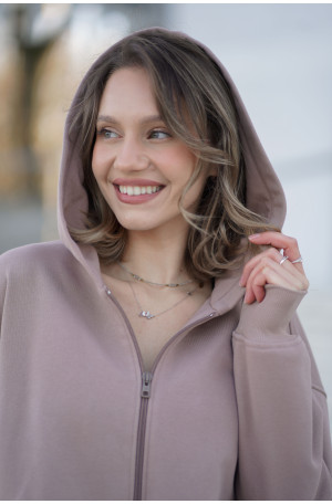 Bluza damska z kapturem na zamek – bawełna, polska produkcja | Marisol