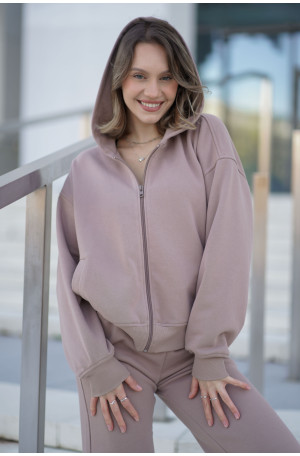 Bluza damska z kapturem na zamek – bawełna, polska produkcja | Marisol