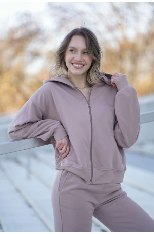 Bluza damska z kapturem na zamek – bawełna, polska produkcja | Marisol