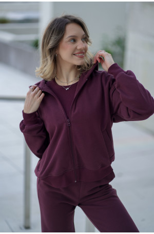 Bluza damska z kapturem na zamek – bawełna, polska produkcja | Marisol