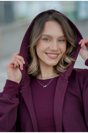 Bluza damska z kapturem na zamek – bawełna, polska produkcja | Marisol