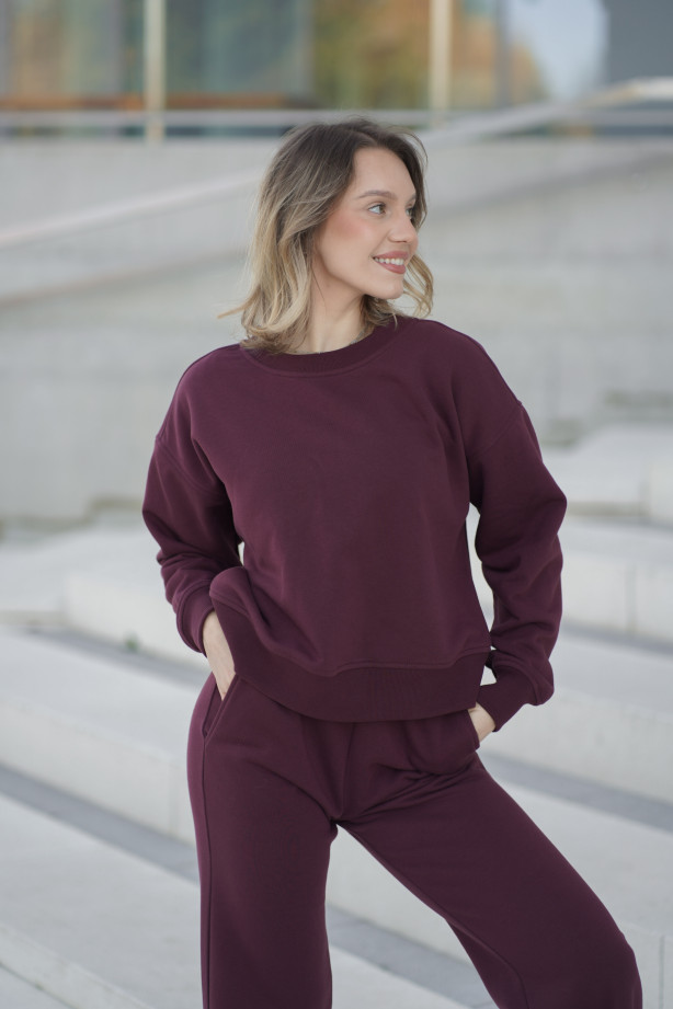 Bluza damska pudełkowa ze ściągaczem – bawełna, polska produkcja | Marisol