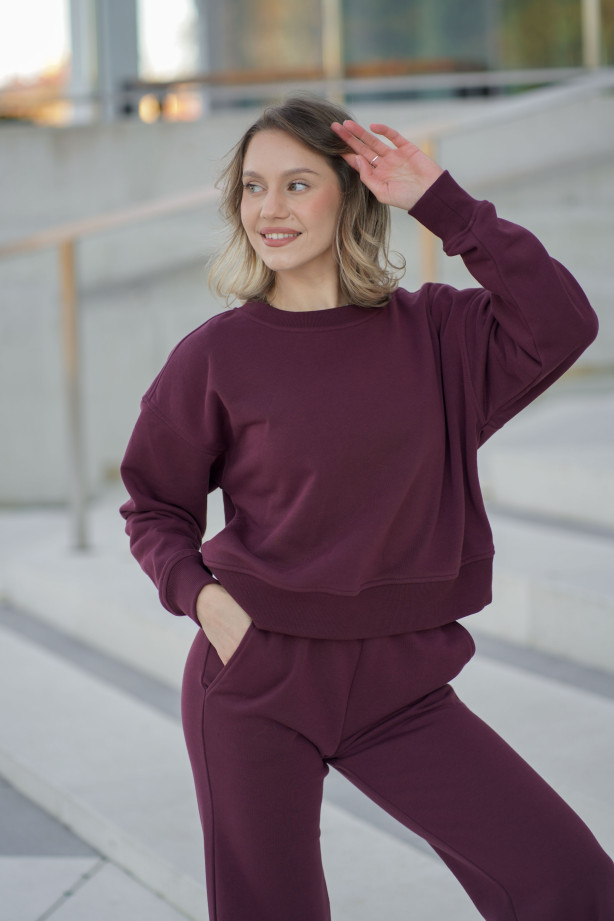 Bluza damska pudełkowa ze ściągaczem – bawełna, polska produkcja | Marisol