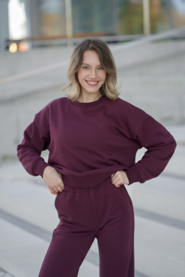 Bluza damska pudełkowa ze ściągaczem – bawełna, polska produkcja | Marisol