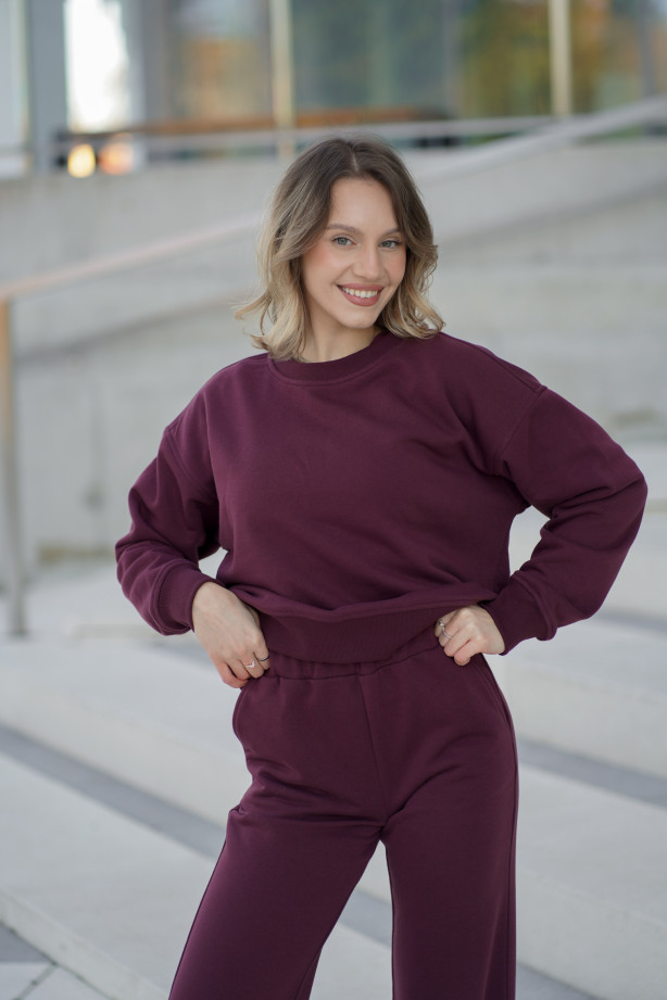 Bluza damska pudełkowa ze ściągaczem – bawełna, polska produkcja | Marisol