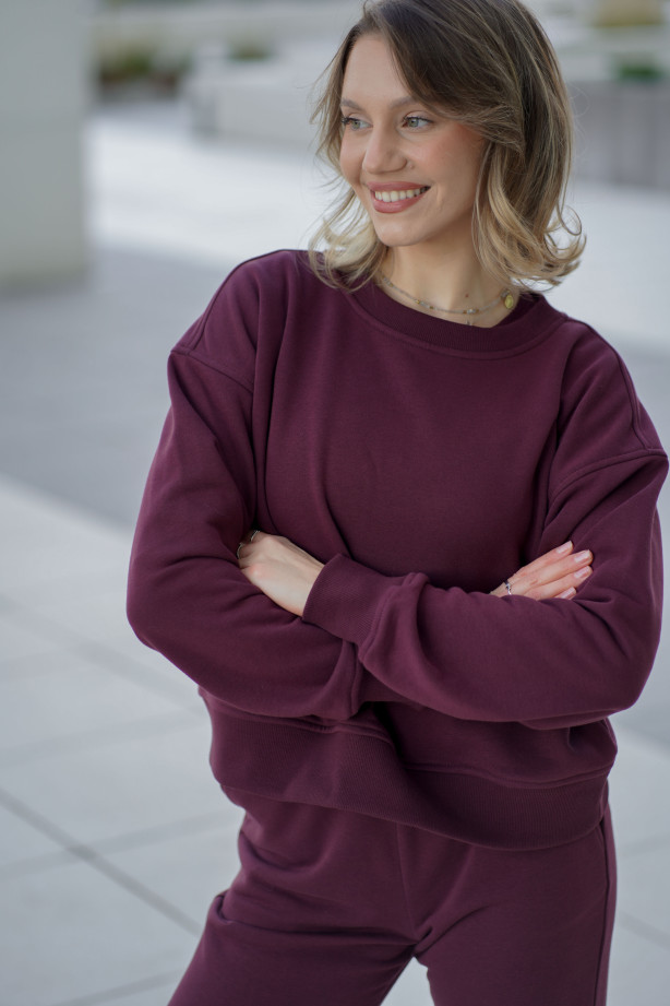 Bluza damska pudełkowa ze ściągaczem – bawełna, polska produkcja | Marisol