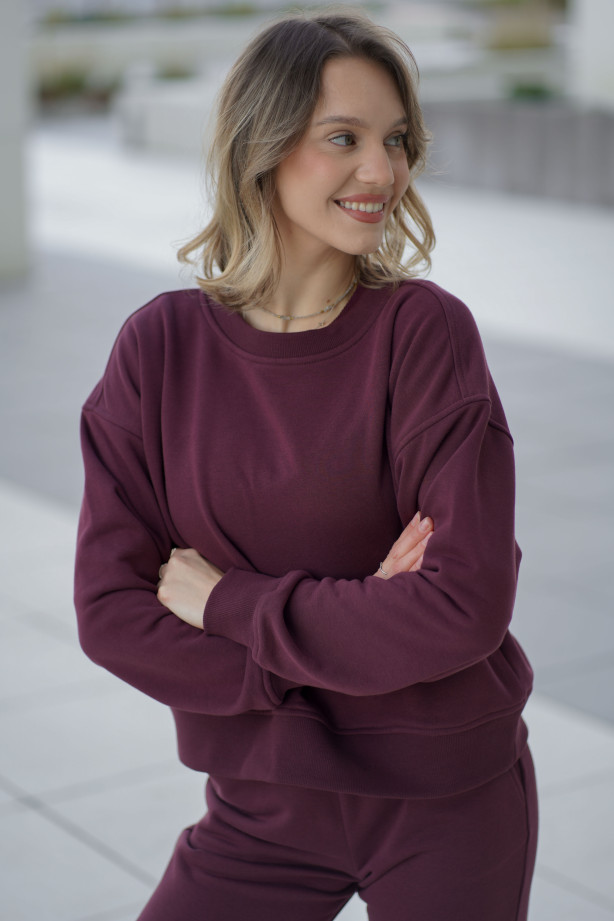 Bluza damska pudełkowa ze ściągaczem – bawełna, polska produkcja | Marisol