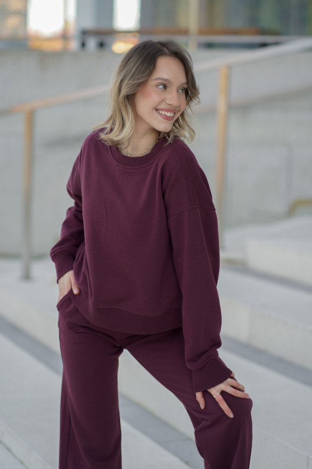 Bluza damska pudełkowa ze ściągaczem – bawełna, polska produkcja | Marisol