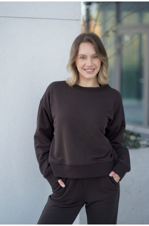 Bluza damska pudełkowa ze ściągaczem – bawełna, polska produkcja | Marisol