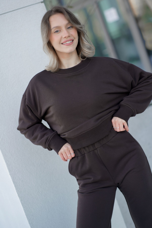 Bluza damska pudełkowa ze ściągaczem – bawełna, polska produkcja | Marisol