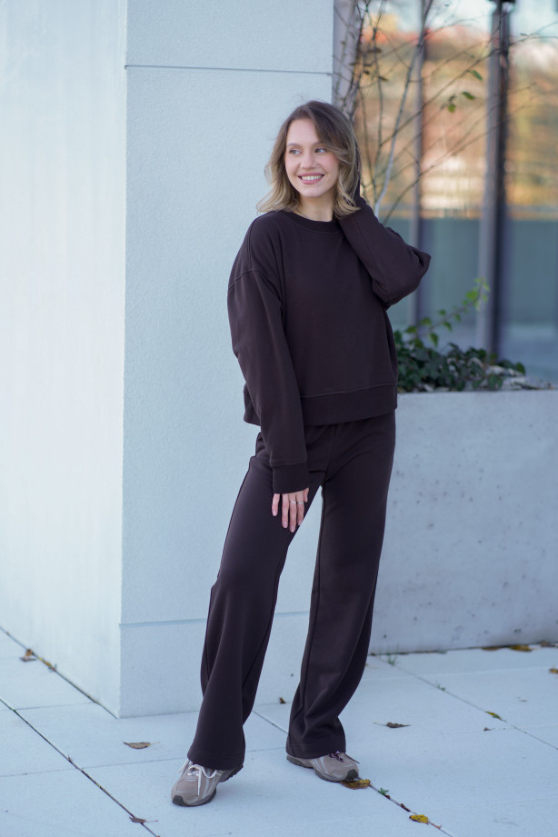 Bluza damska pudełkowa ze ściągaczem – bawełna, polska produkcja | Marisol