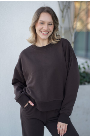 Bluza damska pudełkowa ze ściągaczem – bawełna, polska produkcja | Marisol