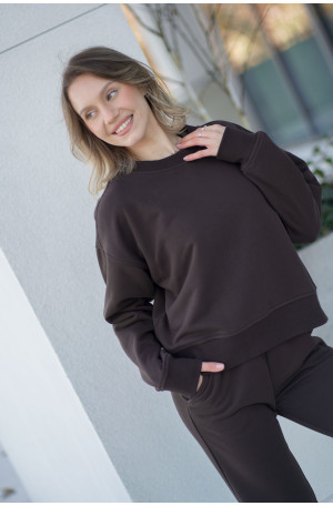 Bluza damska pudełkowa ze ściągaczem – bawełna, polska produkcja | Marisol