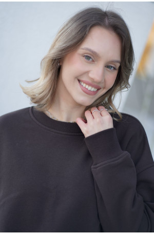 Bluza damska pudełkowa ze ściągaczem – bawełna, polska produkcja | Marisol