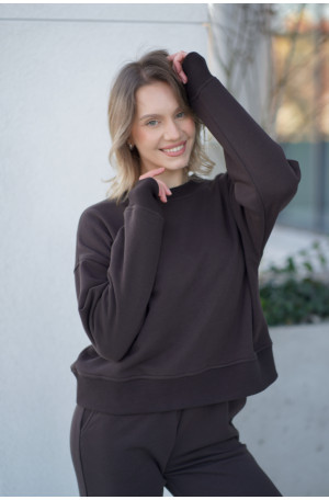 Bluza damska pudełkowa ze ściągaczem – bawełna, polska produkcja | Marisol