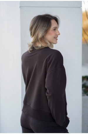 Bluza damska pudełkowa ze ściągaczem – bawełna, polska produkcja | Marisol