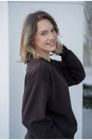 Bluza damska pudełkowa ze ściągaczem – bawełna, polska produkcja | Marisol