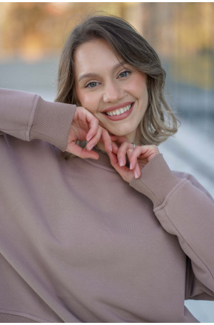 Bluza damska pudełkowa ze ściągaczem – bawełna, polska produkcja | Marisol