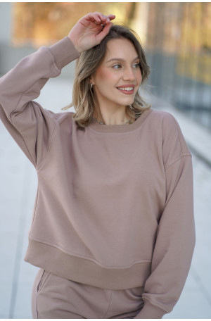 Bluza damska pudełkowa ze ściągaczem – bawełna, polska produkcja | Marisol