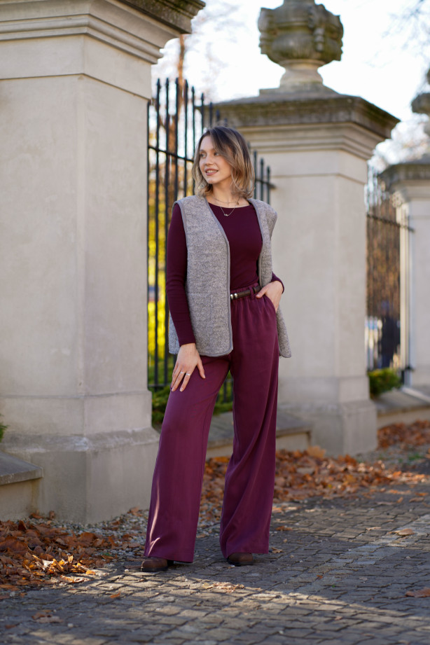 Spodnie Moris – proste, eleganckie spodnie z szerszą nogawką i kieszeniami | MARISOL