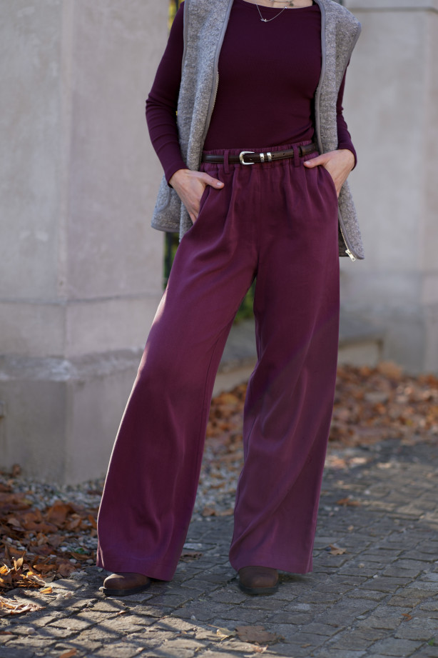 Spodnie Moris – proste, eleganckie spodnie z szerszą nogawką i kieszeniami | MARISOL