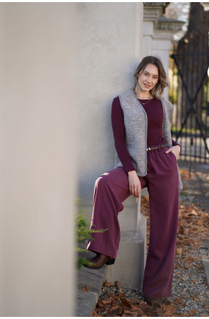 Spodnie Moris – proste, eleganckie spodnie z szerszą nogawką i kieszeniami | MARISOL