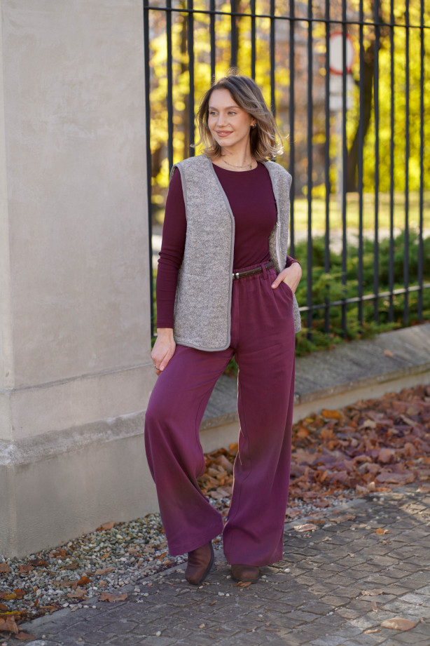 Spodnie Moris – proste, eleganckie spodnie z szerszą nogawką i kieszeniami | MARISOL