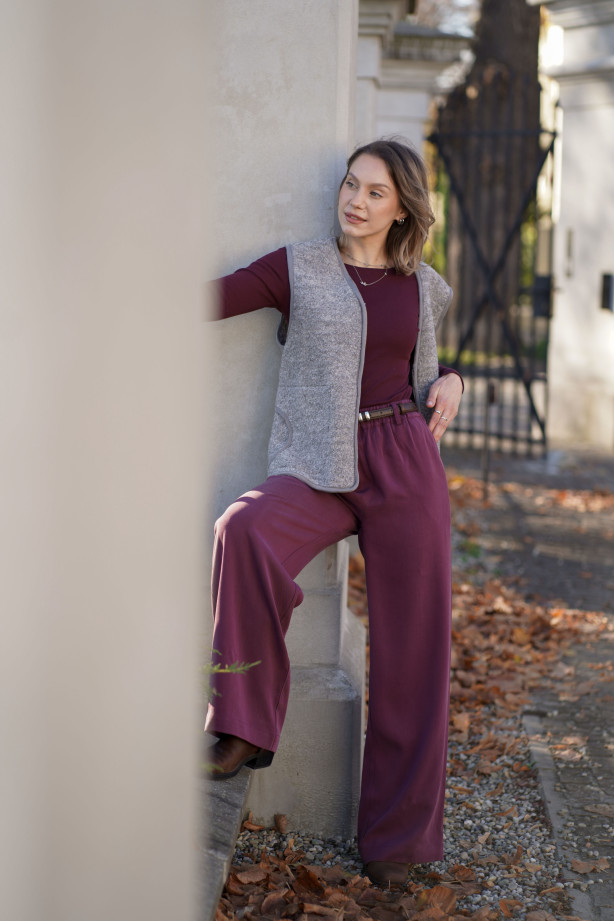 Spodnie Moris – proste, eleganckie spodnie z szerszą nogawką i kieszeniami | MARISOL