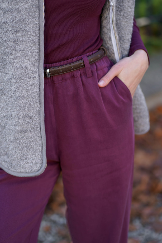 Spodnie Moris – proste, eleganckie spodnie z szerszą nogawką i kieszeniami | MARISOL