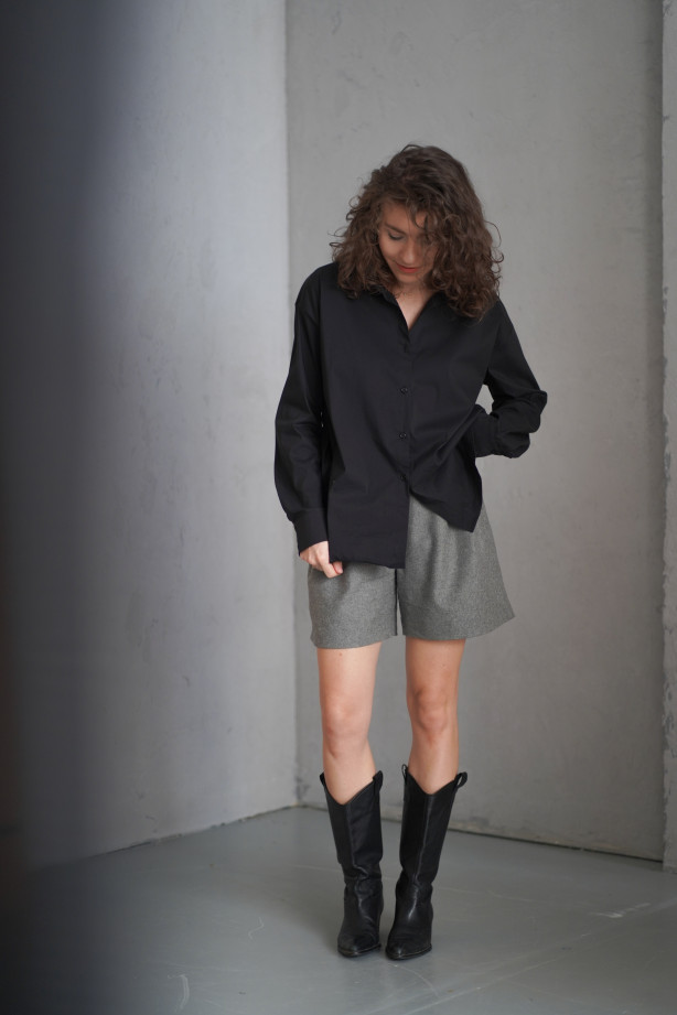 Chelsea – Wełniane szorty z zakładkami | Eleganckie szorty Marisol