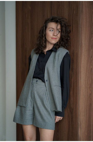 Chelsea – Wełniane szorty z zakładkami | Eleganckie szorty Marisol