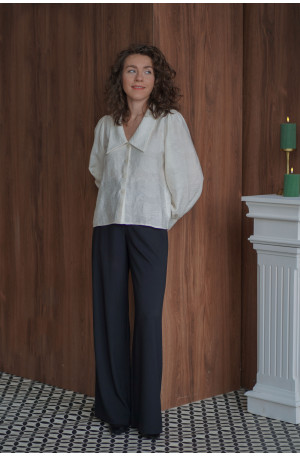 Spodnie Essential Black - Klasyczne czarne spodnie z szeroką nogawką | Marisol