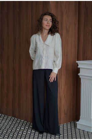 Spodnie Essential Black - Klasyczne czarne spodnie z szeroką nogawką | Marisol