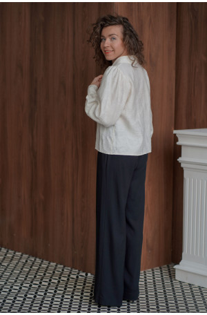 Spodnie Essential Black - Klasyczne czarne spodnie z szeroką nogawką | Marisol