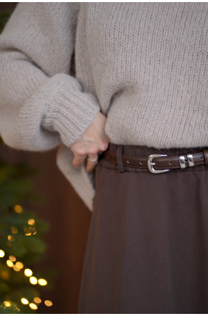 Spódniczka Latte - falująca mini z gumką w pasie | Marisol