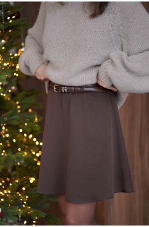 Spódniczka Latte - falująca mini z gumką w pasie | Marisol