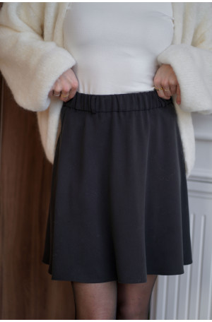 Spódniczka Latte - falująca mini z gumką w pasie | Marisol