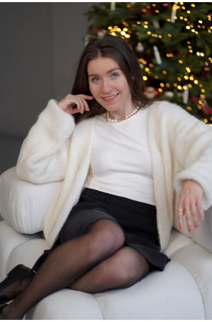 Spódniczka Latte - falująca mini z gumką w pasie | Marisol