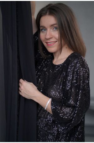 Bluzka Brilliance - cekinowa bluzka z dwustronnym dekoltem | Marisol