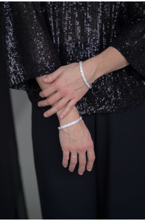 Bluzka Brilliance - cekinowa bluzka z dwustronnym dekoltem | Marisol