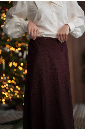 Spódnica Mocha - żakardowa spódnica midi w panterkę | MARISOL