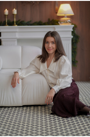 Spódnica Mocha - żakardowa spódnica midi w panterkę | MARISOL