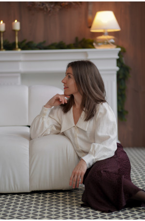 Spódnica Mocha - żakardowa spódnica midi w panterkę | MARISOL