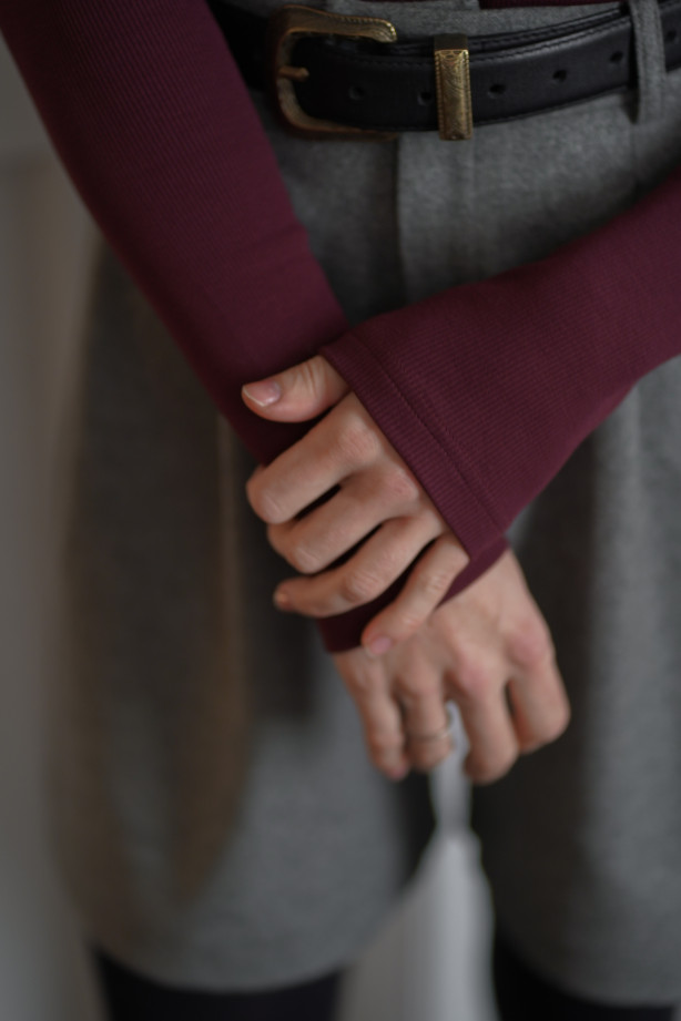 Golf mokka z prążkowanej bawełny – klasyczny golf damski | Marisol